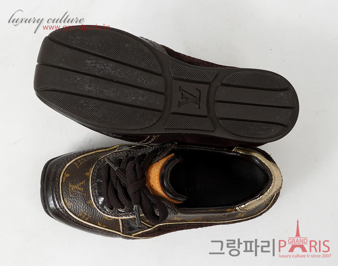 루이비통 키즈 스니커즈 모노그램 브라운 25