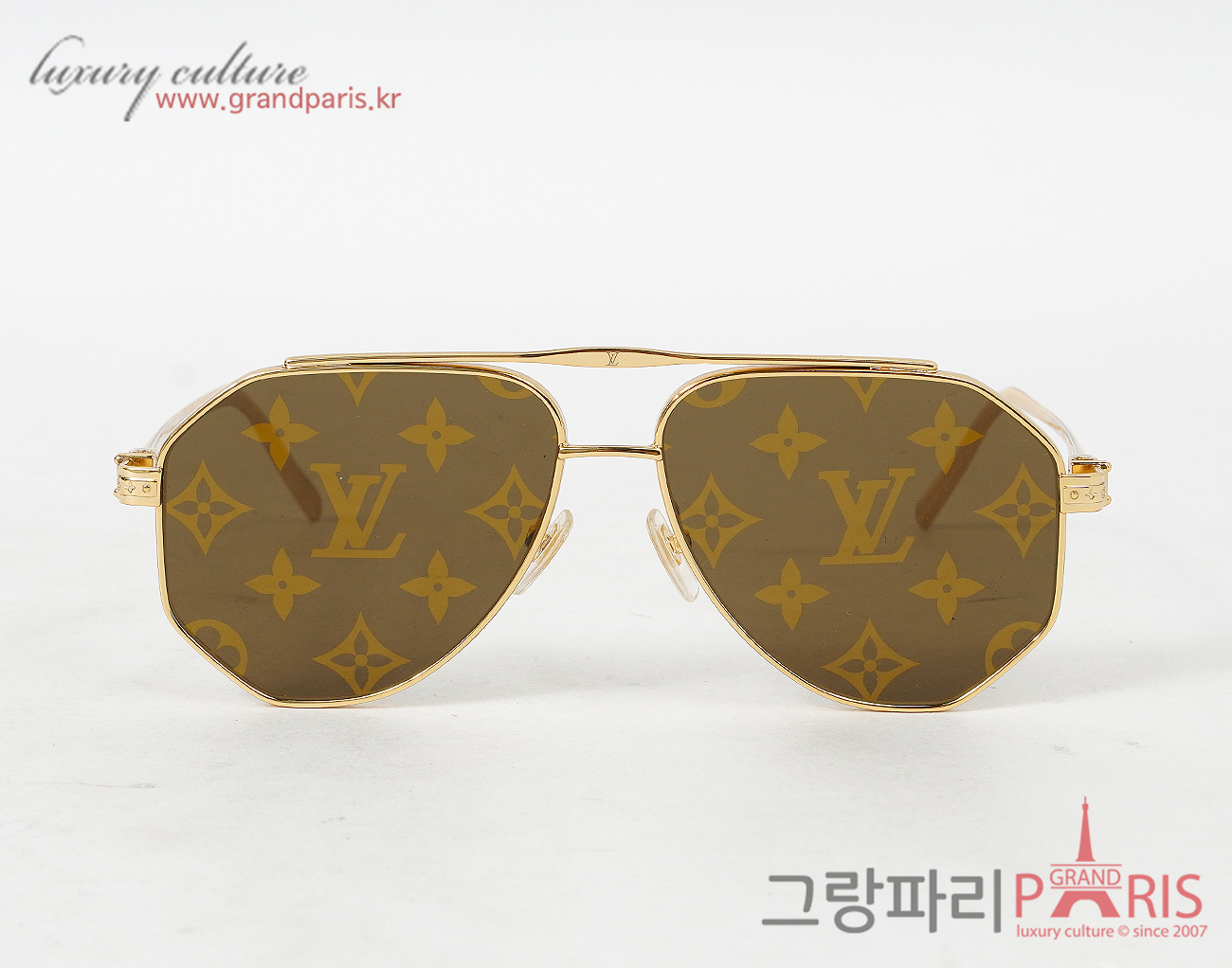 루이비통 LV 플래시 선글라스 모노그램 골드