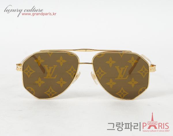 루이비통 LV 플래시 선글라스 모노그램 골드