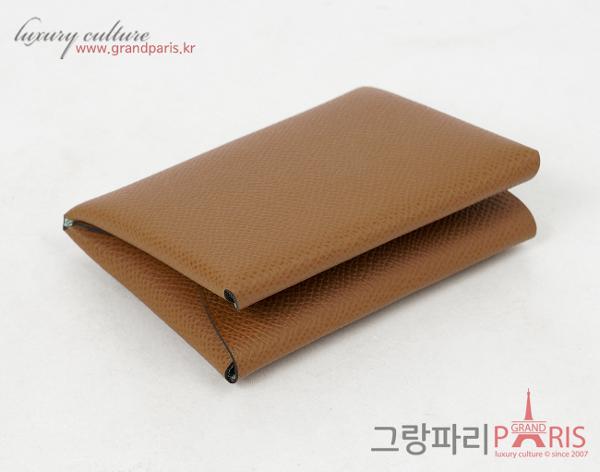 에르메스 칼비 듀오 컴팩트 베르소 카드 홀더 알레잔 베르트 페퍼민트 K 