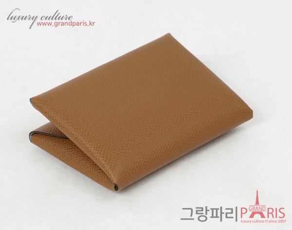 에르메스 칼비 듀오 컴팩트 베르소 카드 홀더 알레잔 베르트 페퍼민트 K 
