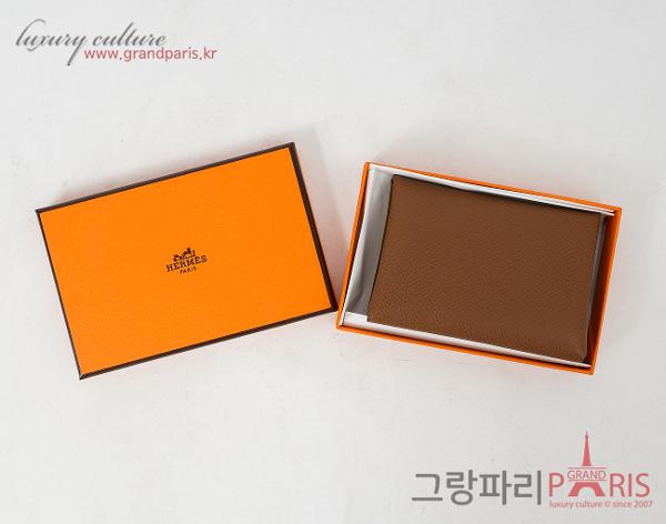 에르메스 칼비 듀오 컴팩트 베르소 카드 홀더 알레잔 베르트 페퍼민트 K 