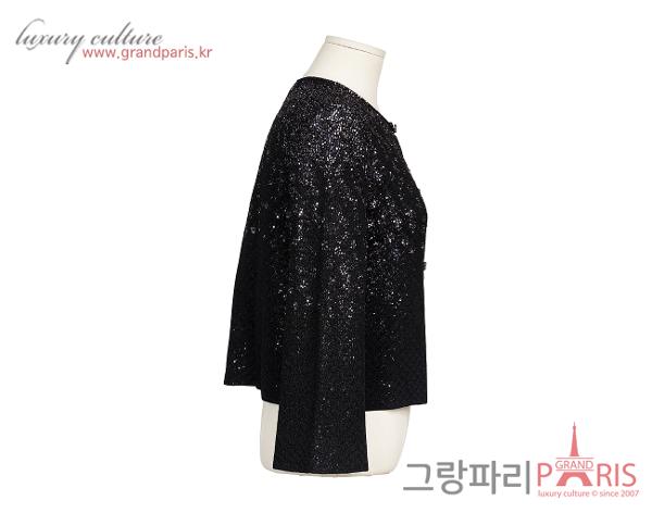샤넬 25P 이리데슨트 가디건 블랙 36