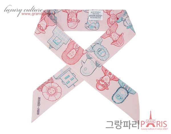 에르메스 트윌리 드레스 코드 로즈 페일 블루 루즈