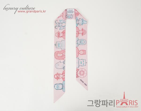 에르메스 트윌리 드레스 코드 로즈 페일 블루 루즈