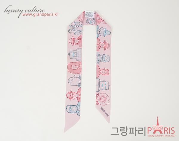 에르메스 트윌리 드레스 코드 로즈 페일 블루 루즈