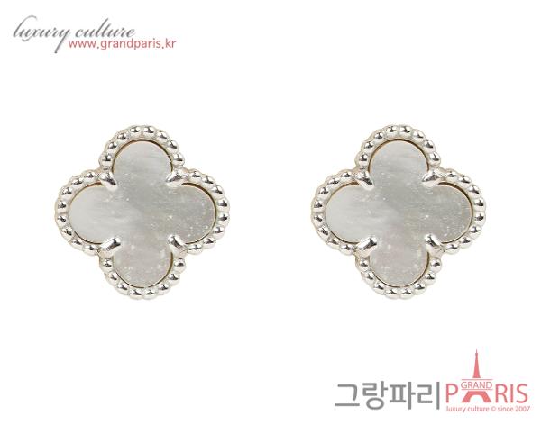 반클리프아펠 스위트 알함브라 이어링 화이트골드 마더오브펄