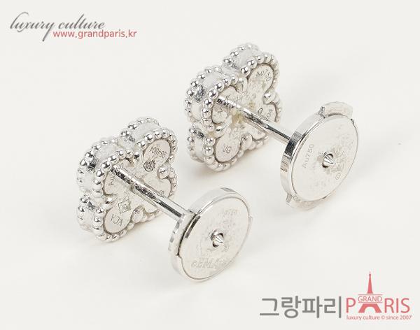 반클리프아펠 스위트 알함브라 이어링 화이트골드 마더오브펄