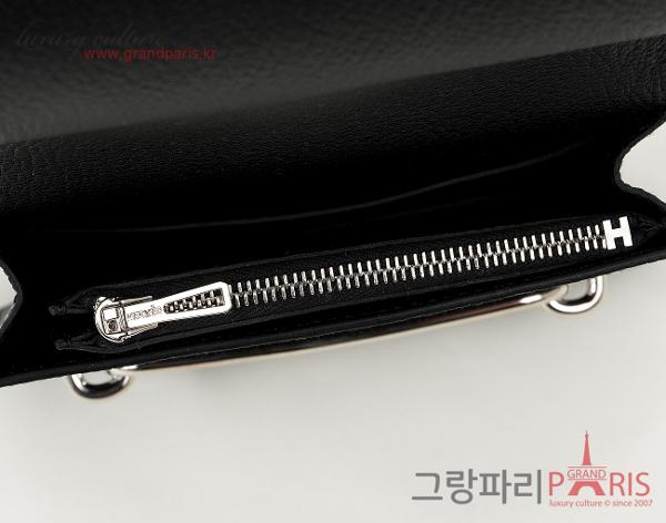에르메스 룰리스 슬림 월렛 닐로티쿠스 리자드 블랙 은장 B