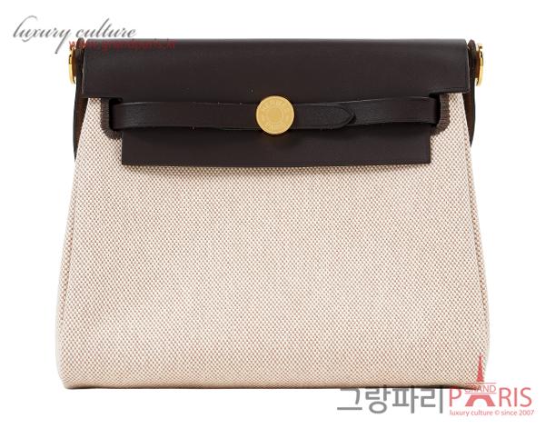 에르메스 미니 에르백 에크루 베이지 에벤 금장 K