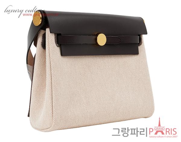 에르메스 미니 에르백 에크루 베이지 에벤 금장 K
