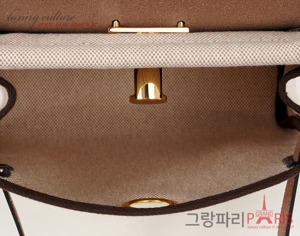 에르메스 미니 에르백 에크루 베이지 에벤 금장 K