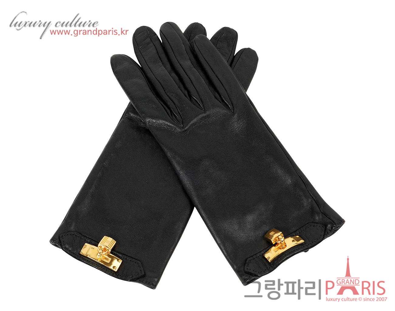 에르메스 소야 글러브 블랙 금장 8