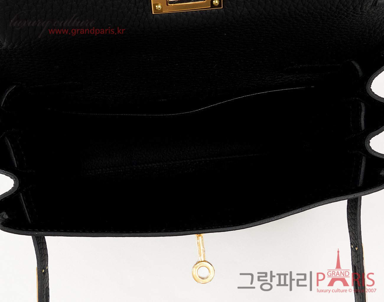 에르메스 켈리 아도 블랙 금장 Y