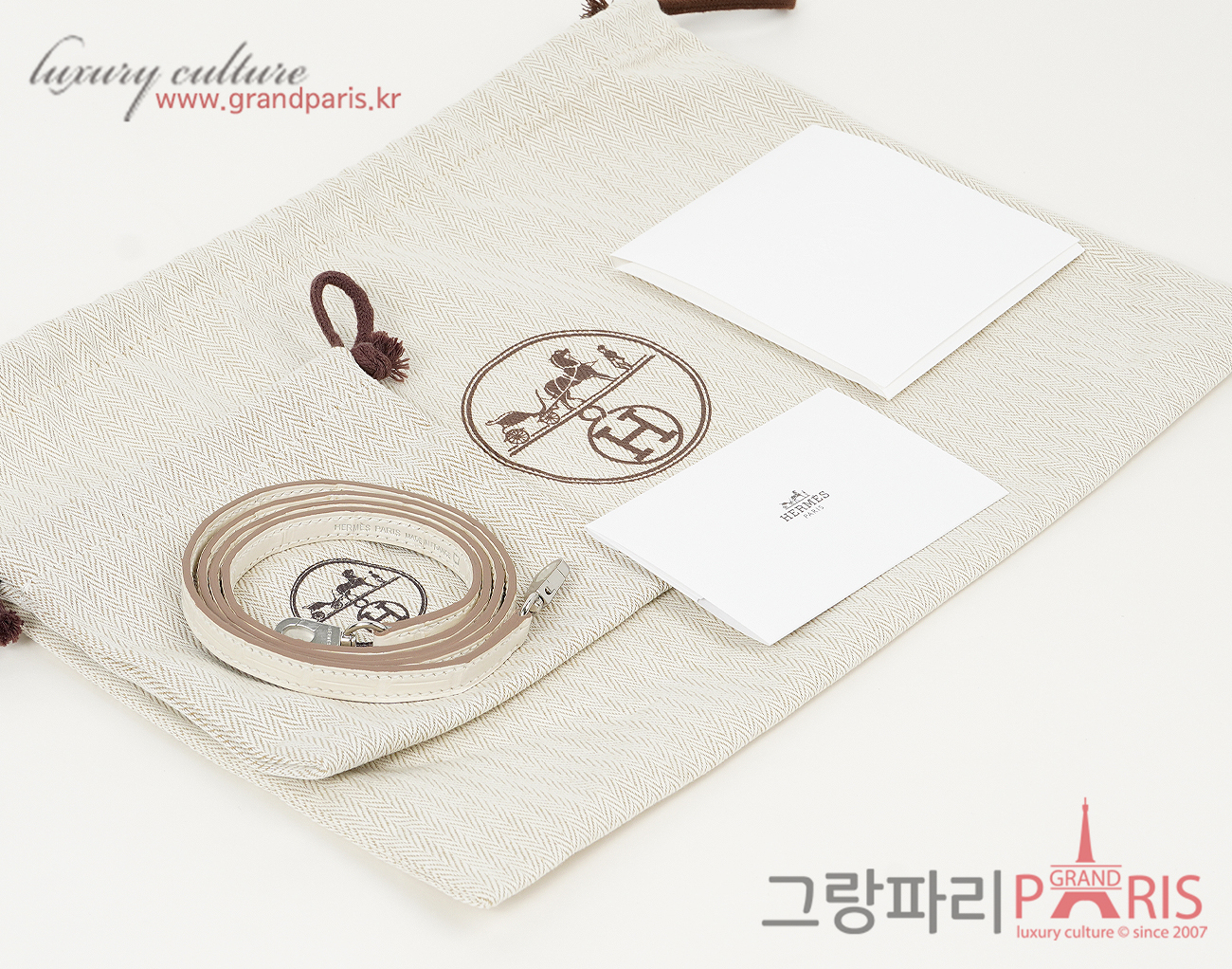 에르메스 미니 켈리 II 보레알 새틴 엘리게이터 나타 은장 W