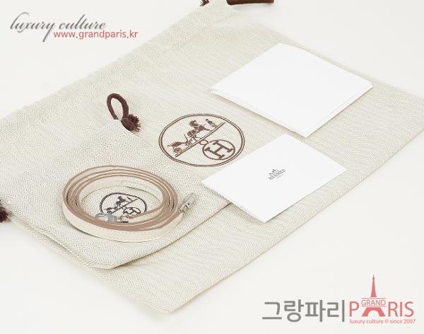 에르메스 미니 켈리 II 보레알 새틴 엘리게이터 나타 은장 W