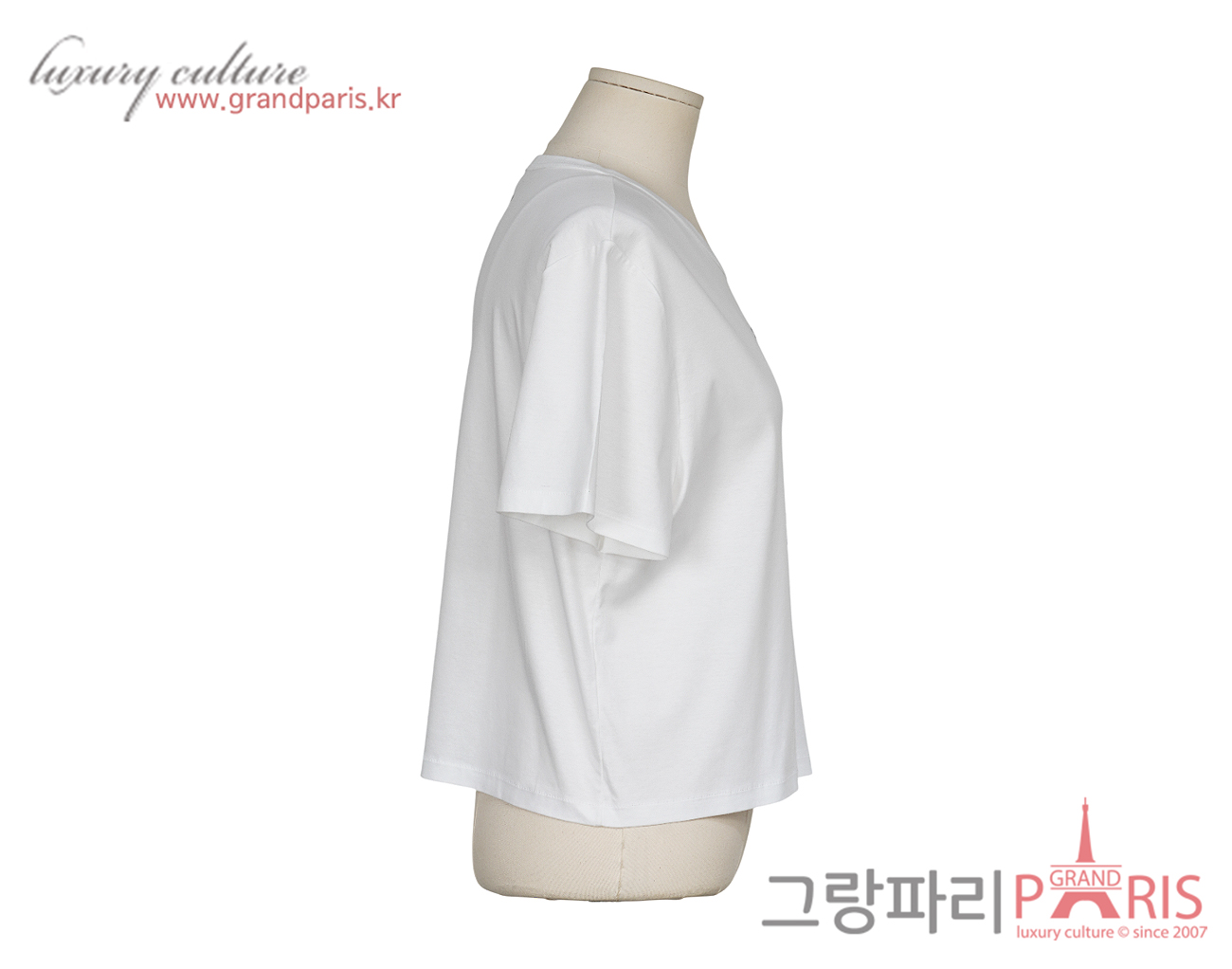 샤넬 버드 숏 슬리브 화이트 L