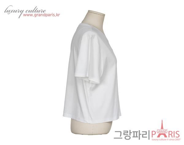 샤넬 버드 숏 슬리브 화이트 L