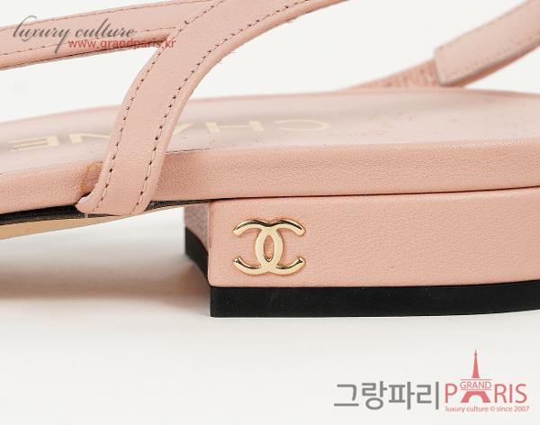 샤넬 슬링백 라이트 핑크 블랙 37C
