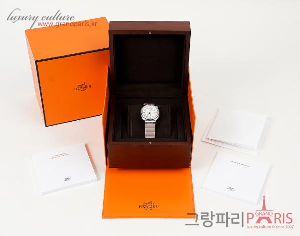 에르메스 컷 워치 라지 스틸 다이아몬드