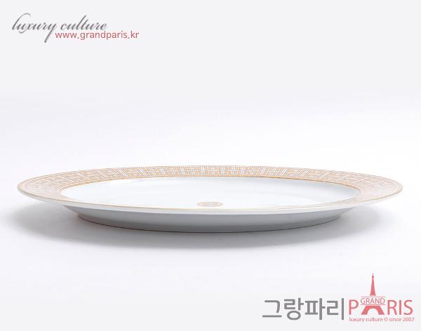에르메스 모자이크 Au 24 오벌 플래터 스몰 골드