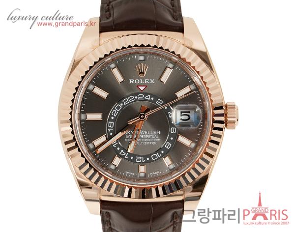 로렉스 스카이드웰러 42mm 로즈골드 다크 로듐 다이얼 326135