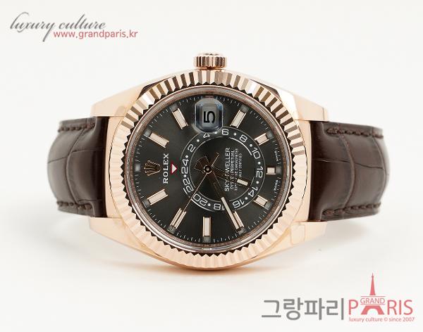 로렉스 스카이드웰러 42mm 로즈골드 다크 로듐 다이얼 326135
