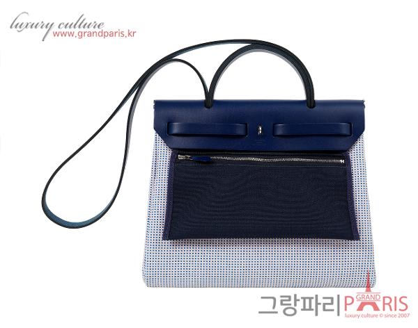 에르메스 에르백 집 31 블루 사파이어 에크루 모브 은장 Z