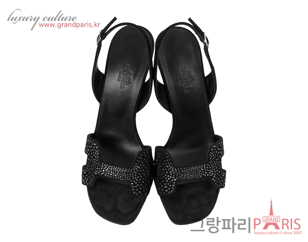에르메스 엘라 105 샌들 블랙 36