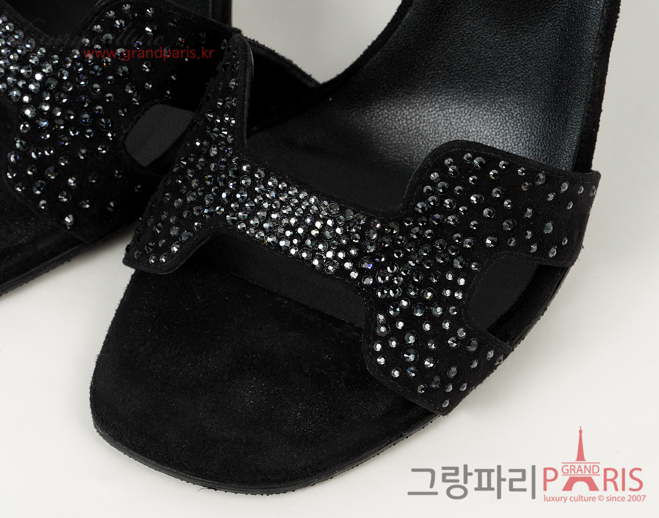 에르메스 엘라 105 샌들 블랙 36