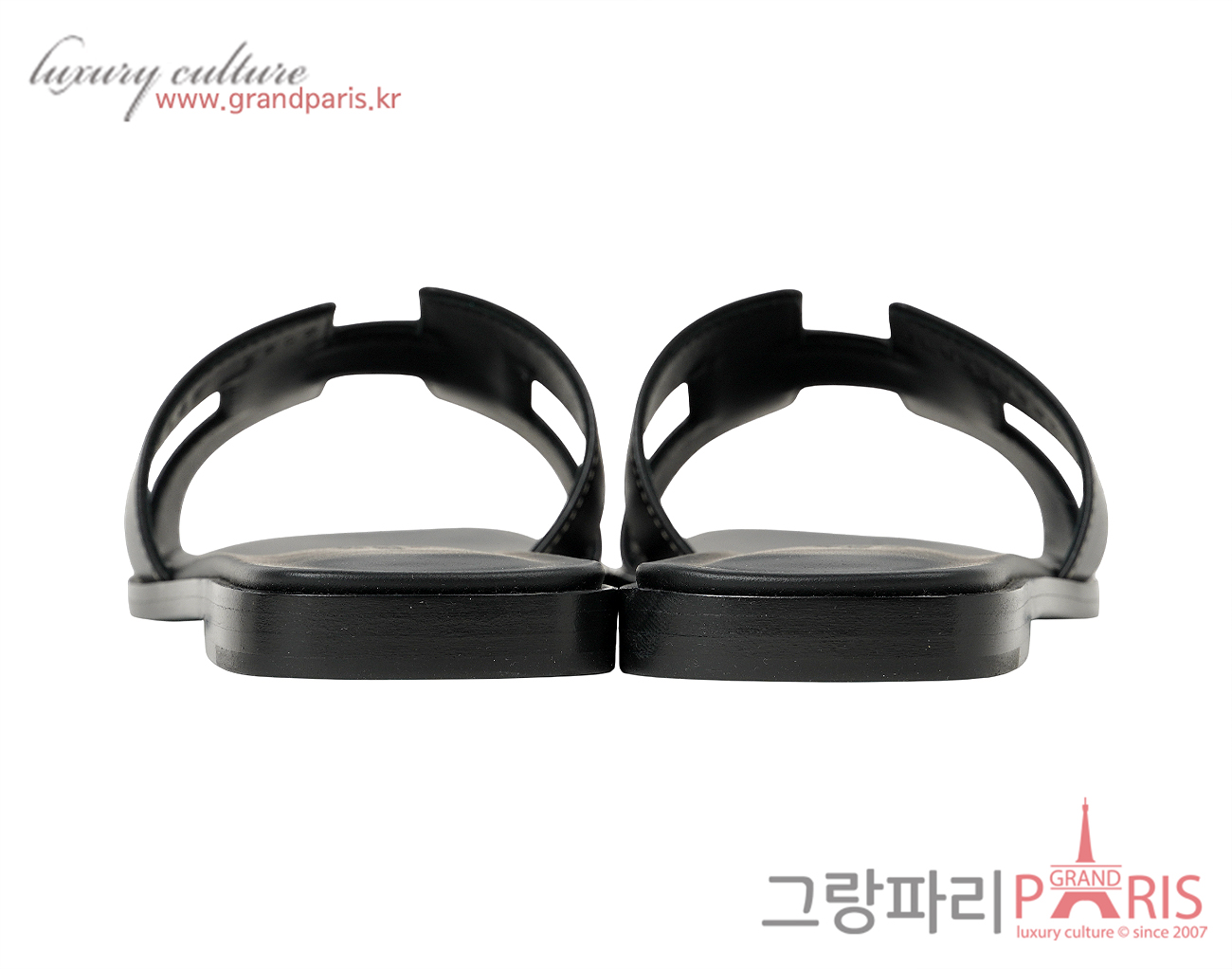 에르메스 오란 샌들 블랙 36 1/2