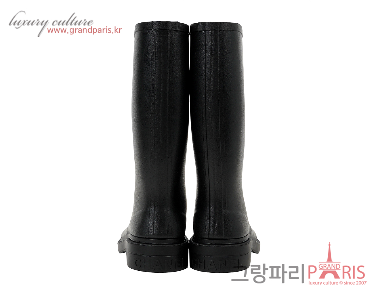 샤넬 카우초크 러버 레인부츠 블랙 37