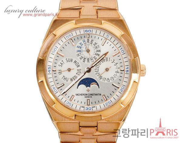 바쉐론 콘스탄틴 오버시즈 퍼페추얼 캘린더 울트라 씬 41.5mm 핑크골드 X43R2612 & 와인더 Set