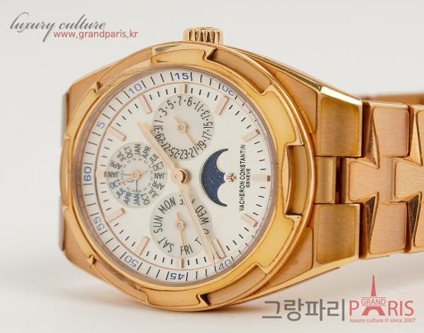 바쉐론 콘스탄틴 오버시즈 퍼페추얼 캘린더 울트라 씬 41.5mm 핑크골드 X43R2612 & 와인더 Set