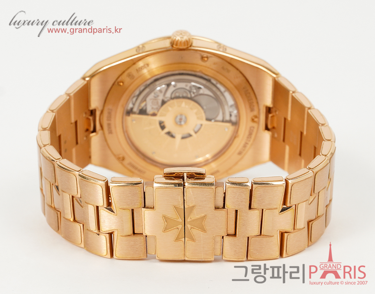 바쉐론 콘스탄틴 오버시즈 퍼페추얼 캘린더 울트라 씬 41.5mm 핑크골드 X43R2612 & 와인더 Set