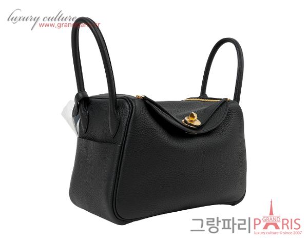 에르메스 린디 26 블랙 금장 K