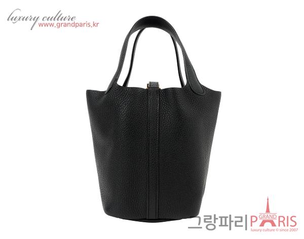 에르메스 피코탄 18 블랙 금장 D