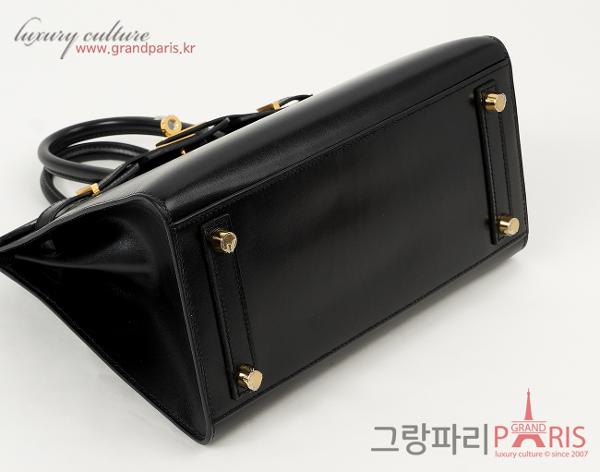에르메스 셀리에 벌킨 25 블랙 금장 복스 W