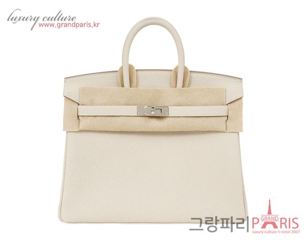 에르메스 벌킨 25 크레 은장 W