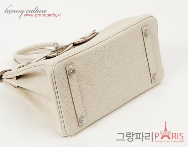 에르메스 벌킨 25 크레 은장 W