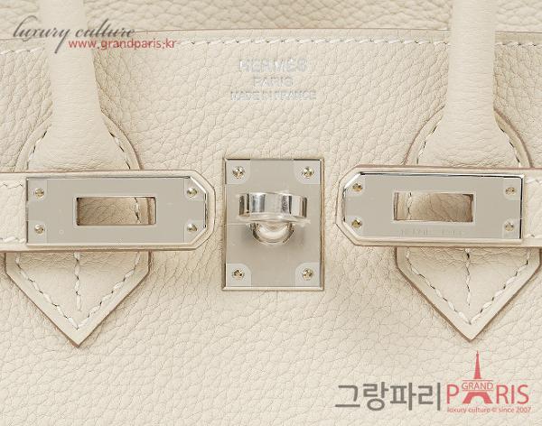 에르메스 벌킨 25 크레 은장 W
