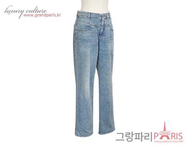 샤넬 25M 코코비치 자수 데님 진 블루 38