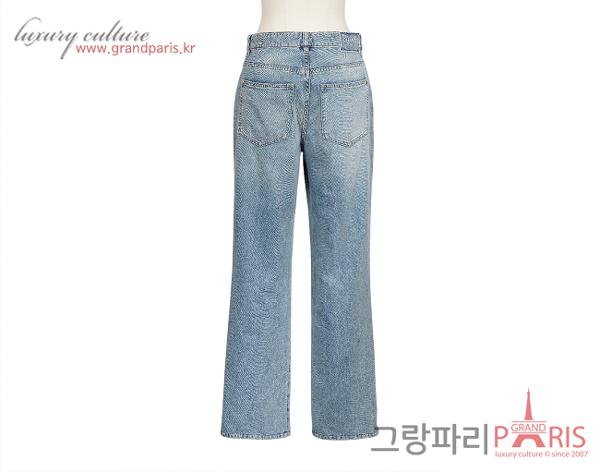샤넬 25M 코코비치 자수 데님 진 블루 38