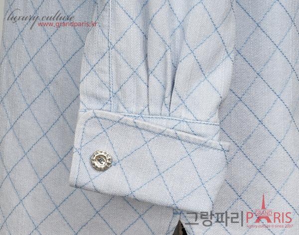 샤넬 퀼티드 데님 재킷 라이트 블루 36
