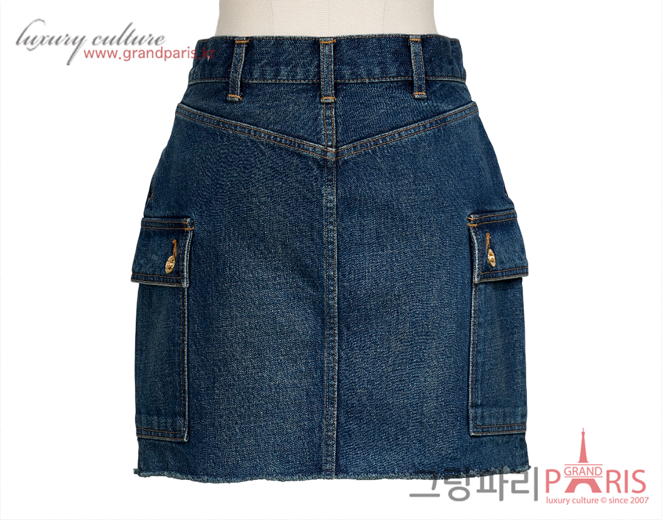셀린느 데님 카고 미니 스커트 다크 유니온 워시 26