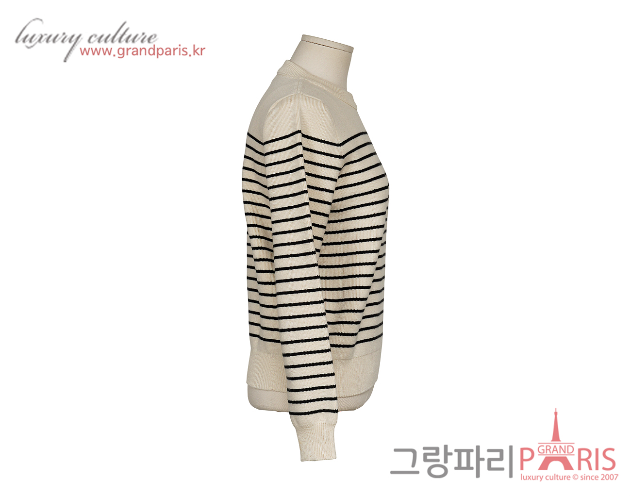 셀린느 마린 스웨터 크림 블랙 S