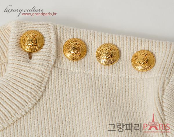 셀린느 마린 스웨터 크림 블랙 S