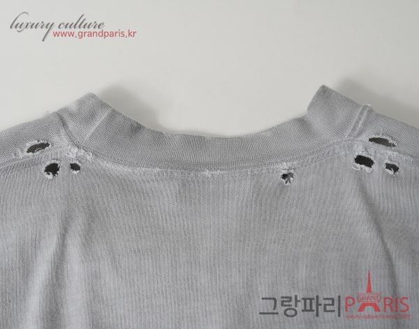 발렌시아가 메탈 오버사이즈 티셔츠 그레이 2