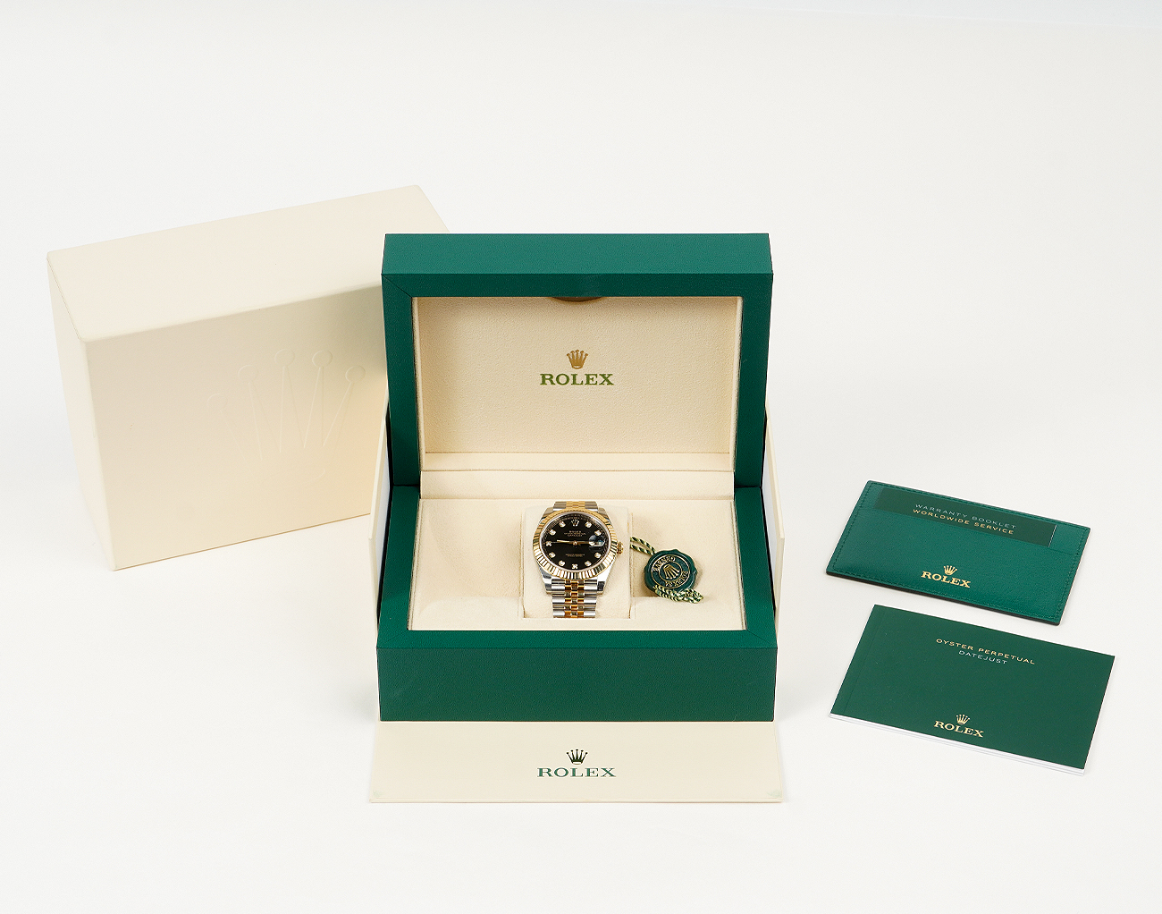 로렉스 데이저스트 41mm 옐로우골드 콤비 블랙 다이얼 10P 126333