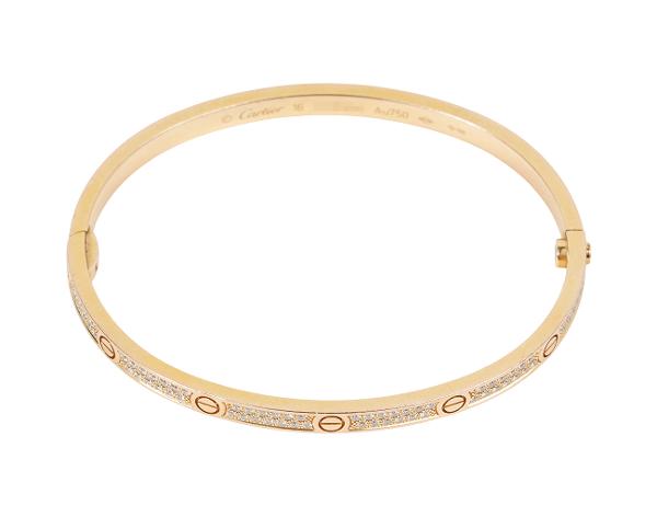 까르띠에 러브 브레이슬릿 스몰 핑크골드 파베 다이아몬드 16